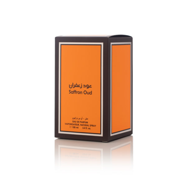 Saffron Oud perfume box by Arabian Oud